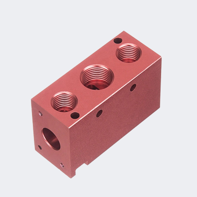 Red Anodized AL6063 Steamship Machine Part by Milling